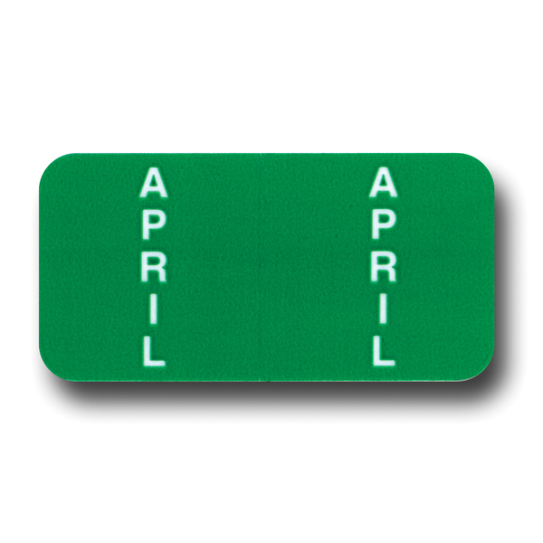 Asp File Right Color-Code Month Labels - Ringbook, 1 Set: Apr Pk 373-01